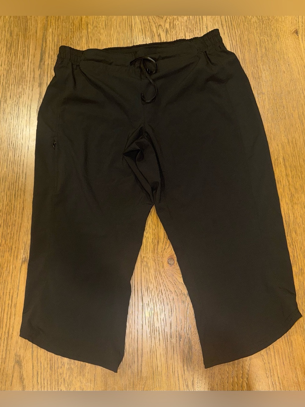 Ascend Black Elastic Waist Athletic Shorts